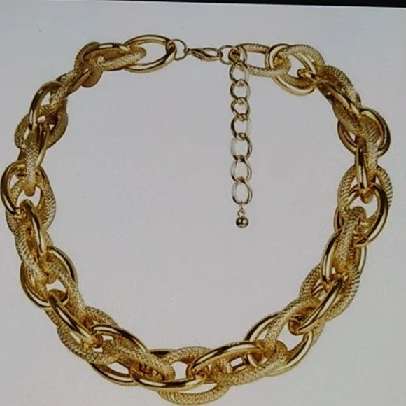 Chunky Gold Punk Choker Necklace - Picture 2 of 5